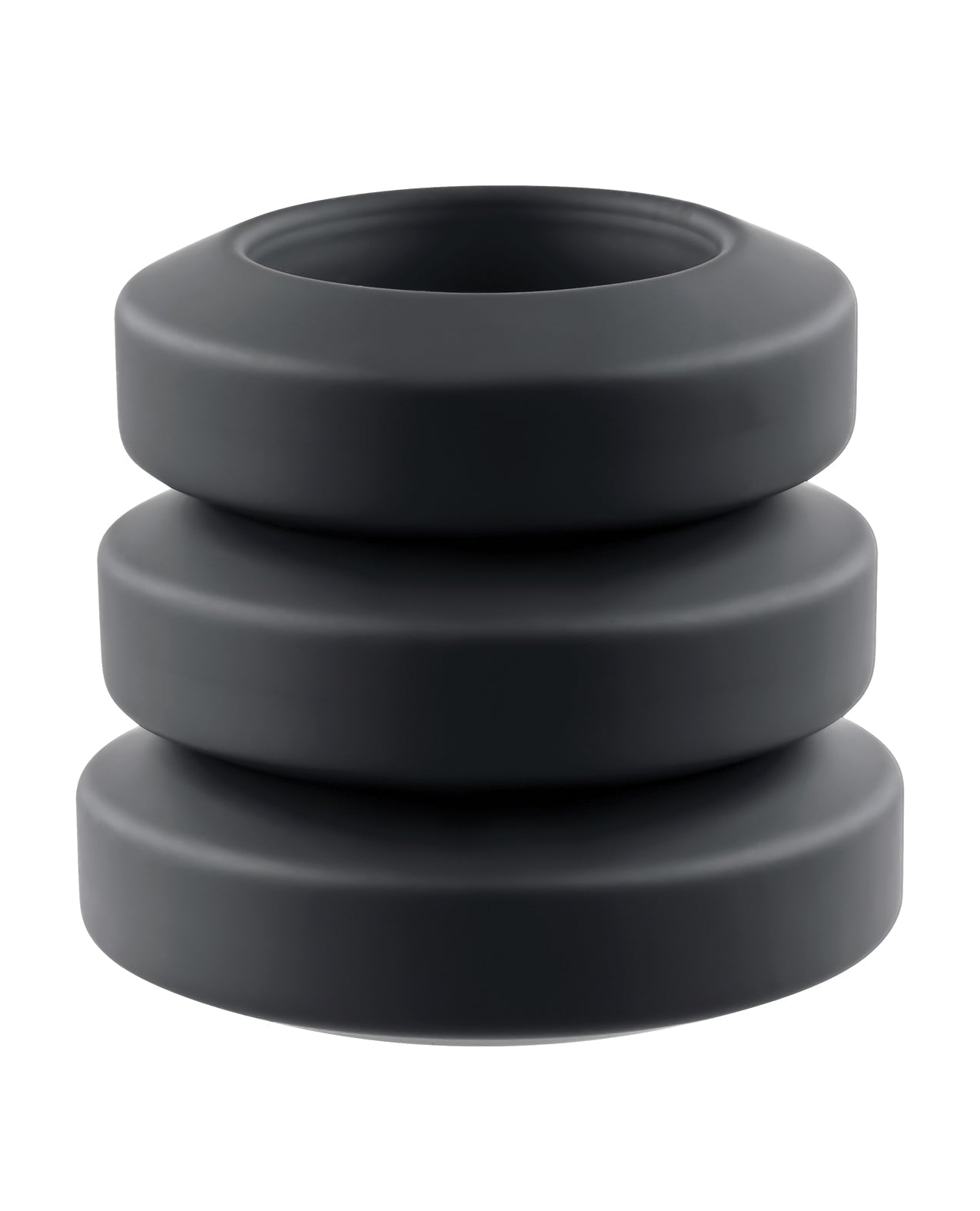 Adam & Eve Adam's 3 pc Penis Ring Set - Black