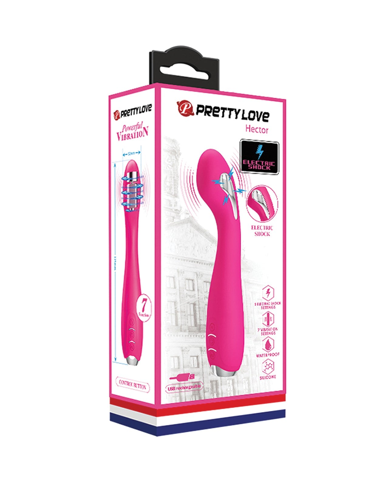 Pretty Love Hector Electro Shock Vibrator - Pink BKC Pretty Love Hector Electro Shock Vibrator - Pink BKC