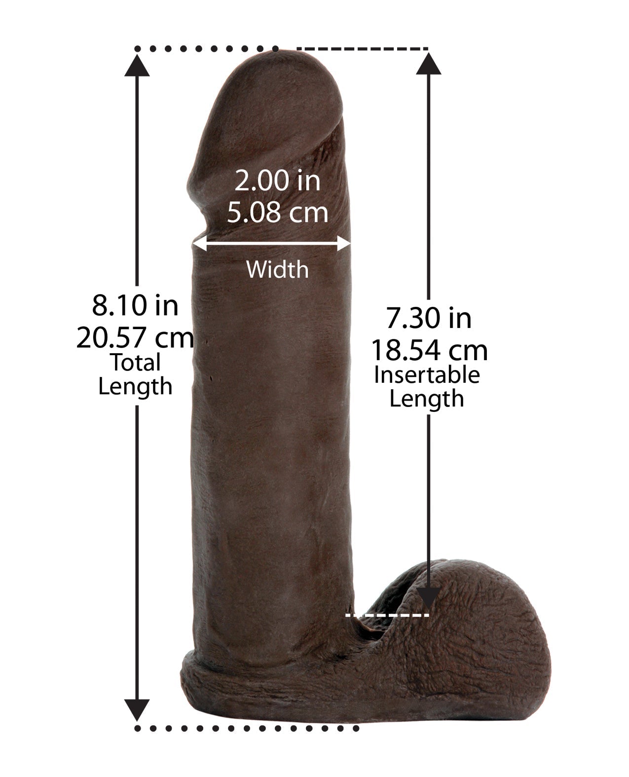 Vac-U-Lock 8" Ultraskyn Cock Attch. - Black