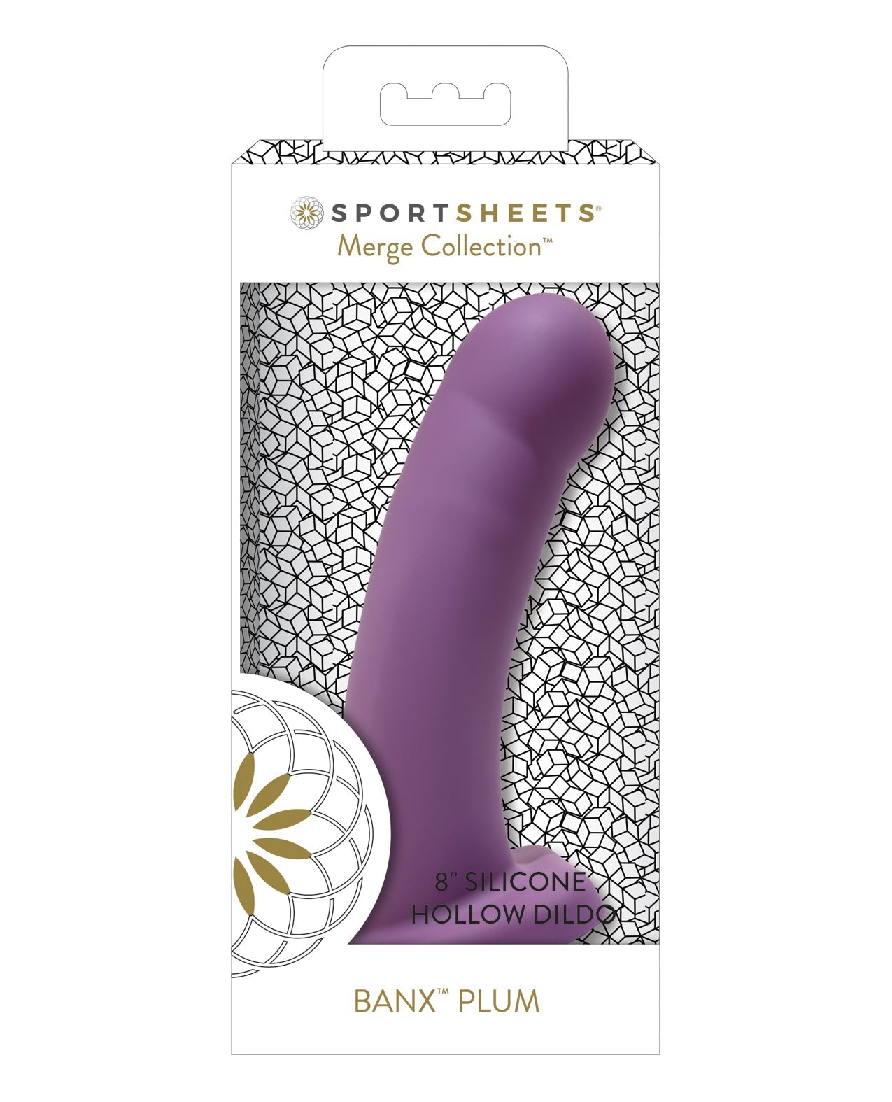 Sportsheets 8" Banx Hollow Silicone Sheath Dildo - Plum BKC Sportsheets 8" Banx Hollow Silicone Sheath Dildo - Plum BKC