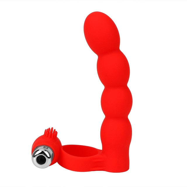 Double Penetration Anal Bead Plug Vibrator G-bliss O-maker Toy BKC Double Penetration Anal Bead Plug Vibrator G-bliss O-maker Toy BKC