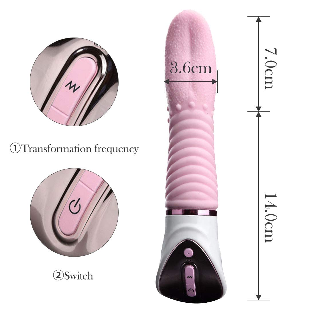 10 Speed Tongue Oral Sex G Spot Vibrating Massager G-bliss O-maker Toy