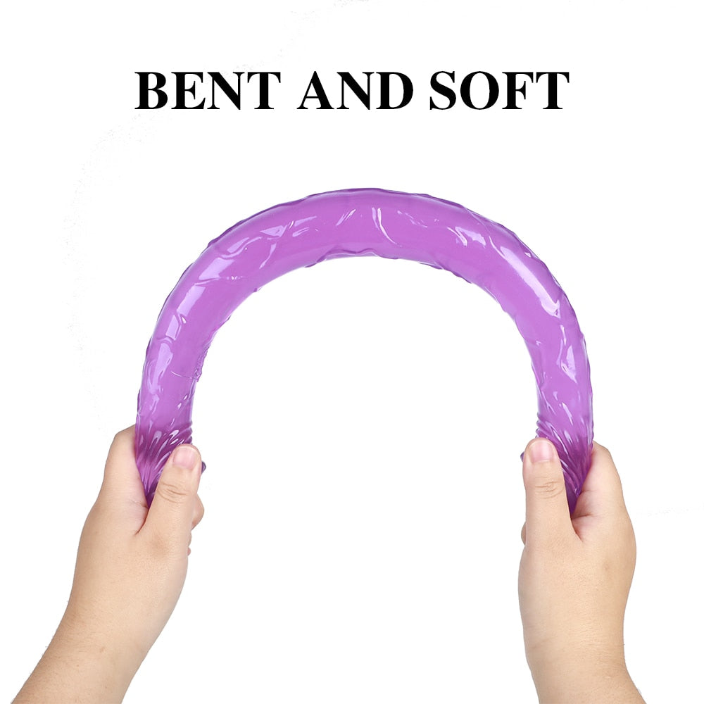 Double Long Soft Jelly Realistic Dildo