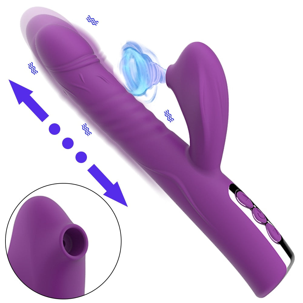 Thrusting Rabbit Vibrator Suction Vibrator for Women G-bliss O-maker BKC Thrusting Rabbit Vibrator Suction Vibrator for Women G-bliss O-maker BKC