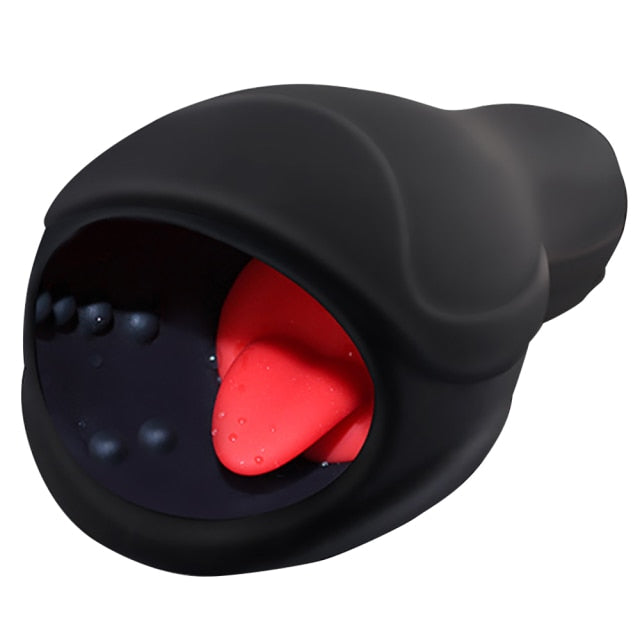 6 Modes Tongue Licking Glans Massager Men Masturbator BKC 6 Modes Tongue Licking Glans Massager Men Masturbator BKC