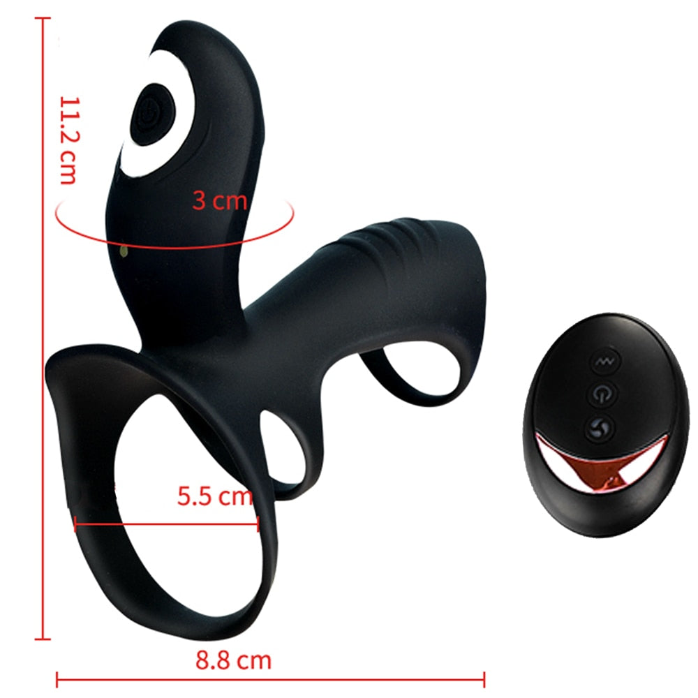 Dual-Motor Penis Ring Couple Vibrator