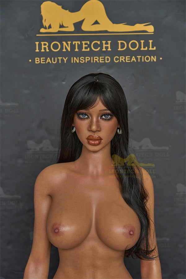161cm/5ft3 F-cup Full Silicone Sex Doll S33 Dark Tanned Penny – The Rock & Roll Goddess