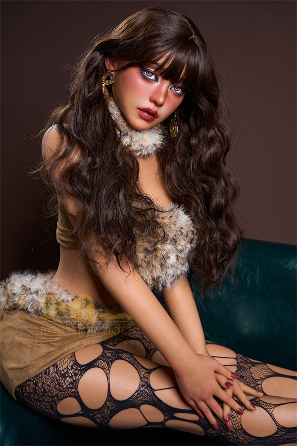 164cm/5ft5 F-cup Silicone Sex Doll - S40 Dark Tanned Leopard