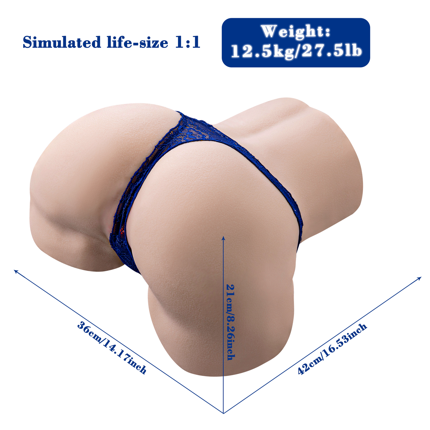 【Gina】3 Geschwindigkeiten, 4 Frequenzen, Mehrkanal-Teleskop-Masturbator 1:1，12.5kg