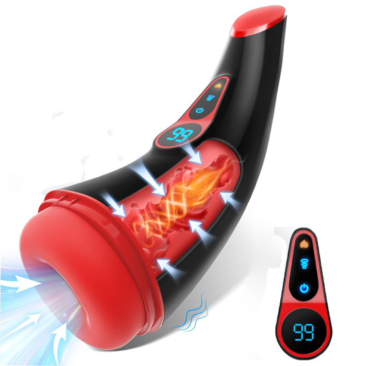 Acmejoy – Blowhorn 9 Suction & Vibration Heating Stroker with Voice & LCD Display