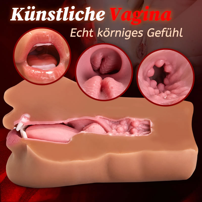 Braune Blowjob Taschenmuschi manueller realistischer Masturbator 