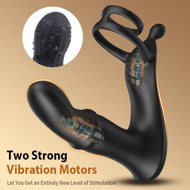 Acmejoy - Thrusting Prostate Massager With Double Cock Rings