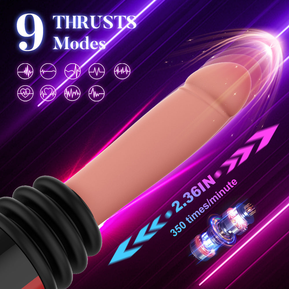 Acmejoy - 9 Thrusting Vibrating Heating Dildo Sex Machine