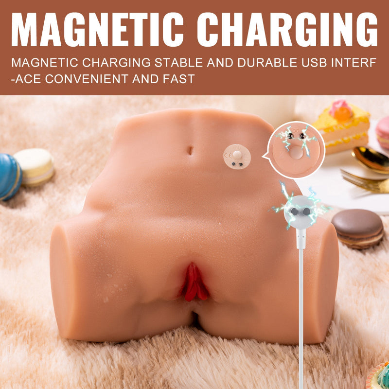 Tracy - 6.38lbs Vibrating Ass Realistic Butt Coffee Color