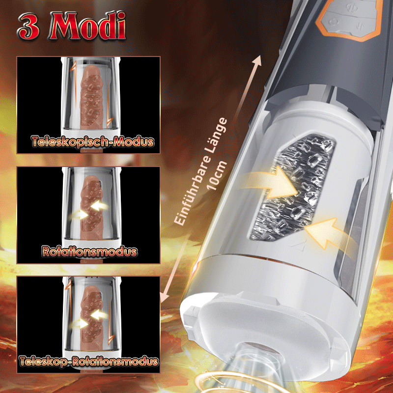 Baxter 3 Thrusting 4 rotierender männlicher Masturbator mit Sprachmodus