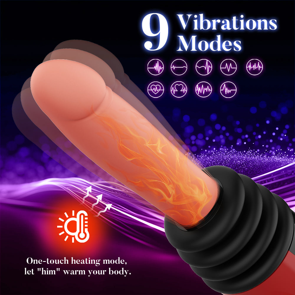 Acmejoy - 9 Thrusting Vibrating Heating Dildo Sex Machine