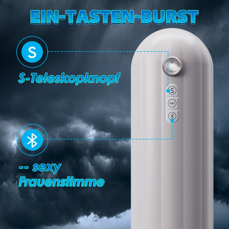 AcmeJoy Bluetooth stufenlos verstellbarer männlicher Masturbator mit Stoßheizung