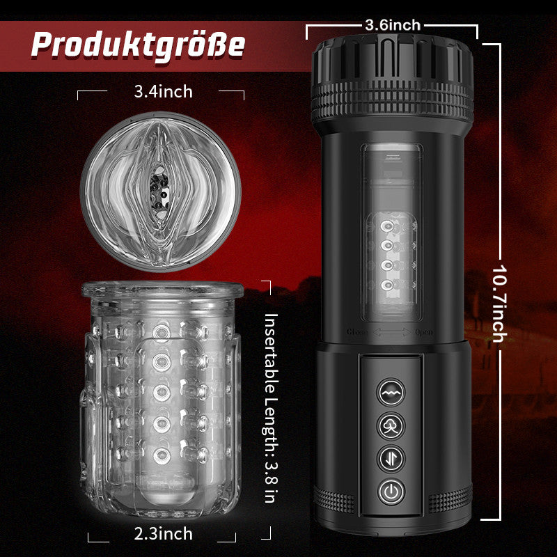 Telescope 5  Stoßen 10 Vibrieren 5 Saugen 3 IN 1 Masturbator für Männer