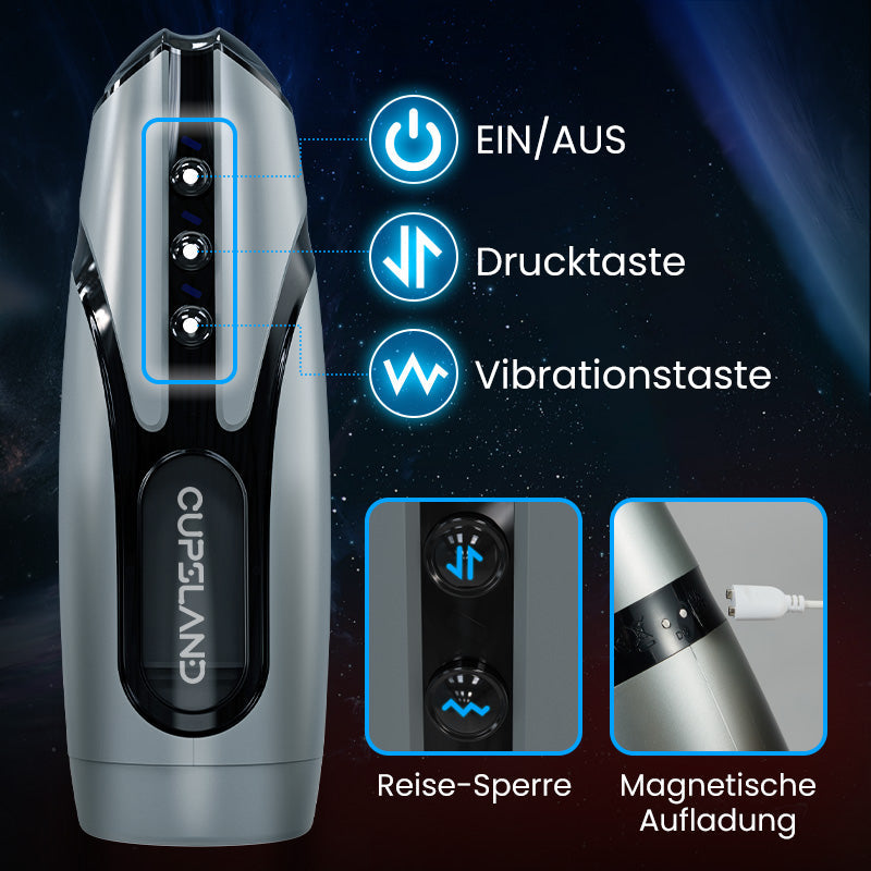 Cupsland 7 Teleskopische Doppel-Vibrations-Eier Training und Masturbation Adult Toy