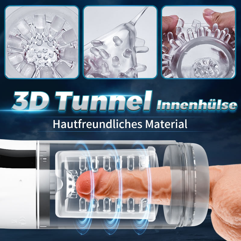 【Neue】9 Saugen&amp;Schieben&amp;Drehen LCD-Masturbator Cup mit Sprachfunktion 