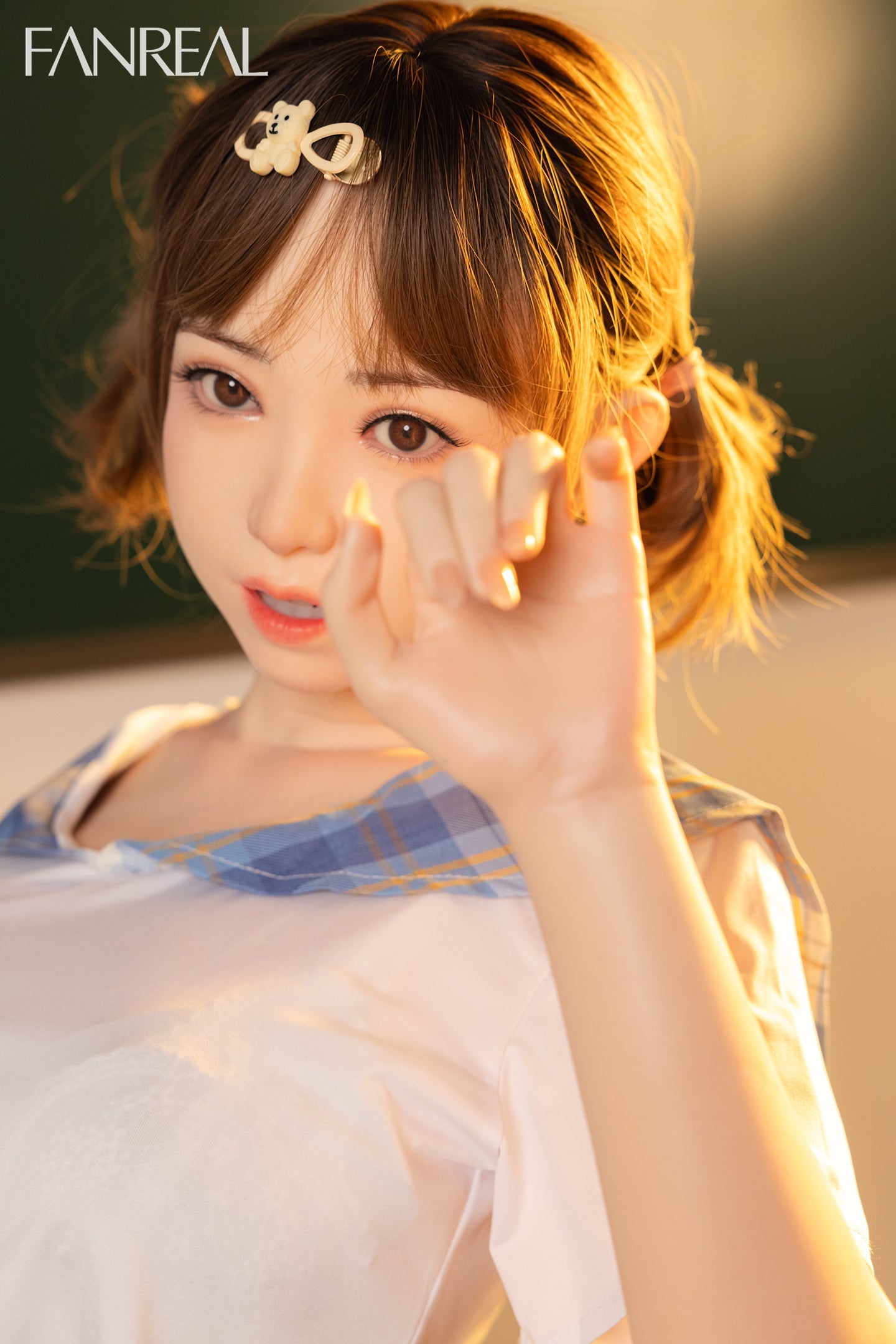 155cm/5ft1 F-cup Cute Silicone Asian Sex Doll with ROS Head - Mo