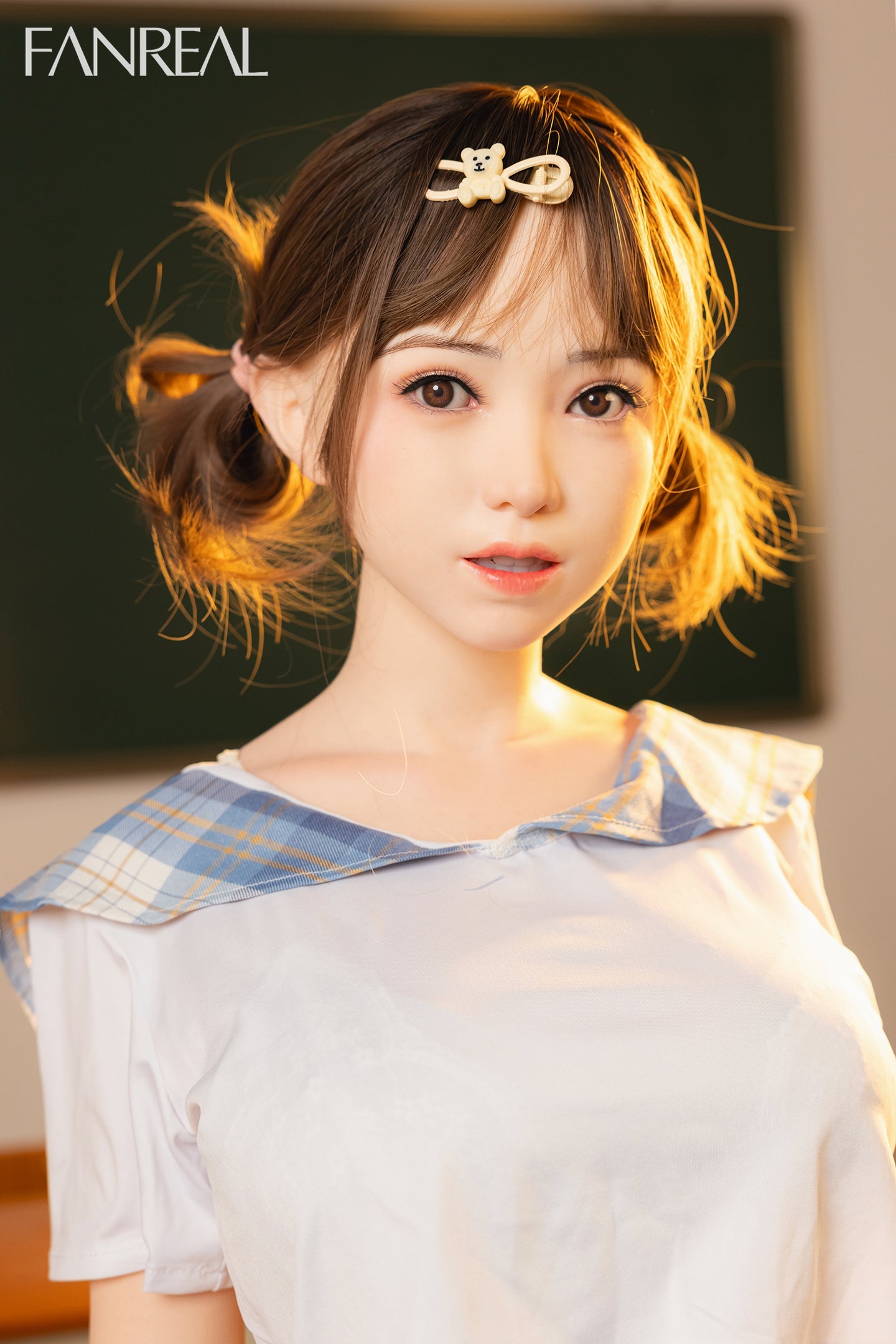 155cm/5ft1 F-cup Cute Silicone Asian Sex Doll with ROS Head - Mo