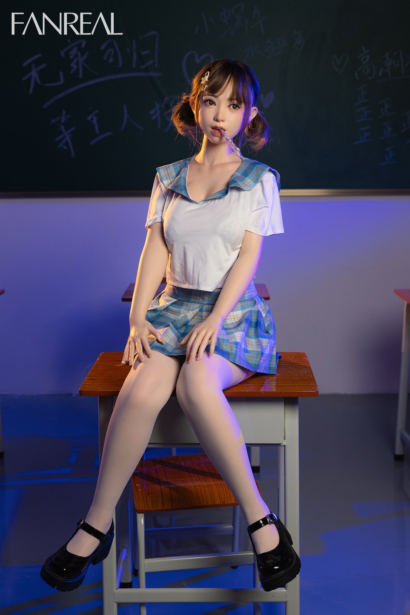 155cm/5ft1 F-cup Cute Silicone Asian Sex Doll with ROS Head - Mo