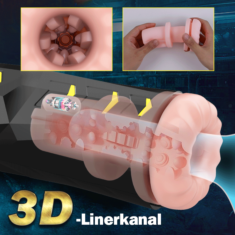 Automatischer männlicher Masturbator mit 10 Stößen und 9 Vibrationen