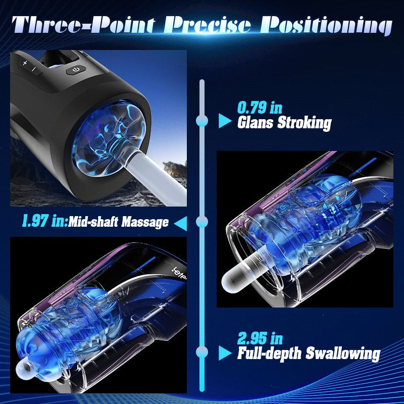 Acmejoy -Leten 3D Fleshy Telescopic Vibrating Automatic Male Masturbator Blowjob Stroker