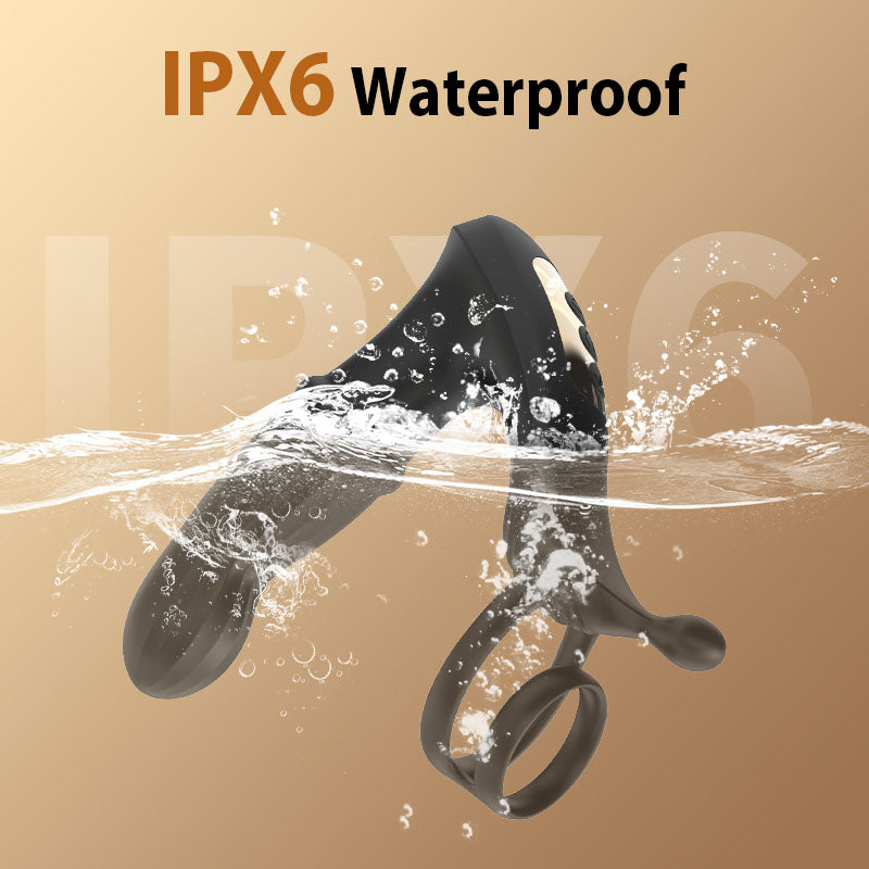 Acmejoy - Thrusting Prostate Massager With Double Cock Rings