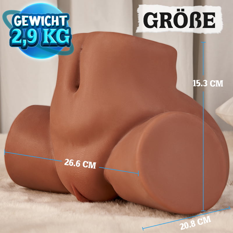 Sara Harlow – Brauner, hüfthoher Simulations-Honigtopf mit gekreuzten Beinen, 2,9 kg