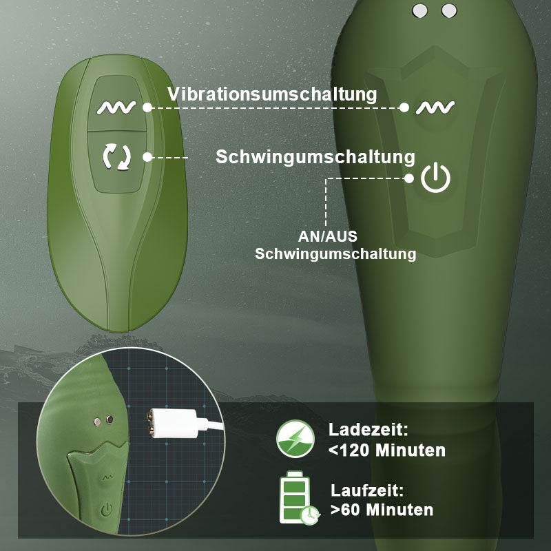 【Nur in Weiß erhältlich】Logan 10 Vibrations- und Schwingungs-Prostata-Massagegerät mit 2 Penisringen für Männer und homosexuelle Paare