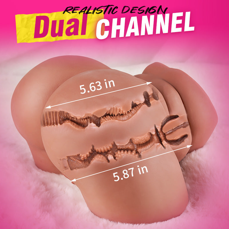 Acmejoy Carmela- Brown Big Ass Dual Tunne TPE Masturbator 10.5 LBS