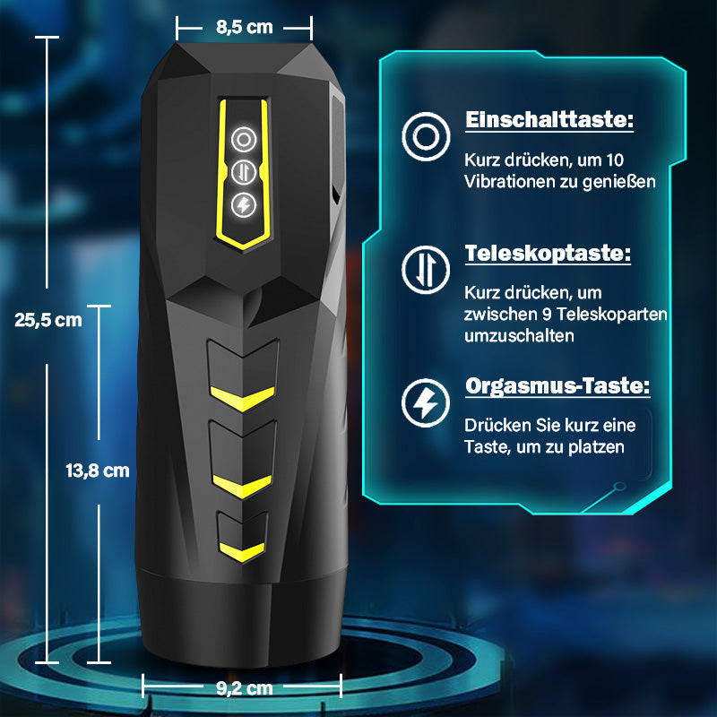 Automatischer männlicher Masturbator mit 10 Stößen und 9 Vibrationen
