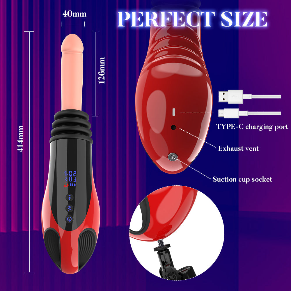 Acmejoy - 9 Thrusting Vibrating Heating Dildo Sex Machine