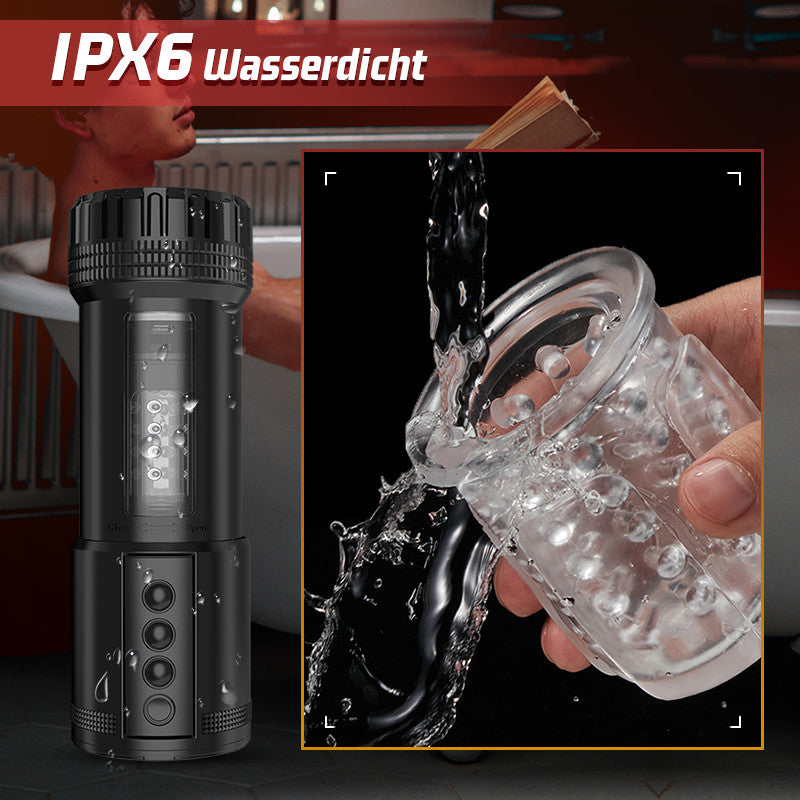 Telescope 5  Stoßen 10 Vibrieren 5 Saugen 3 IN 1 Masturbator für Männer