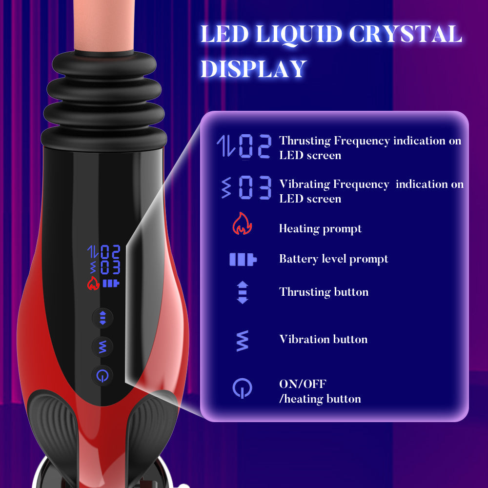 Acmejoy - 9 Thrusting Vibrating Heating Dildo Sex Machine