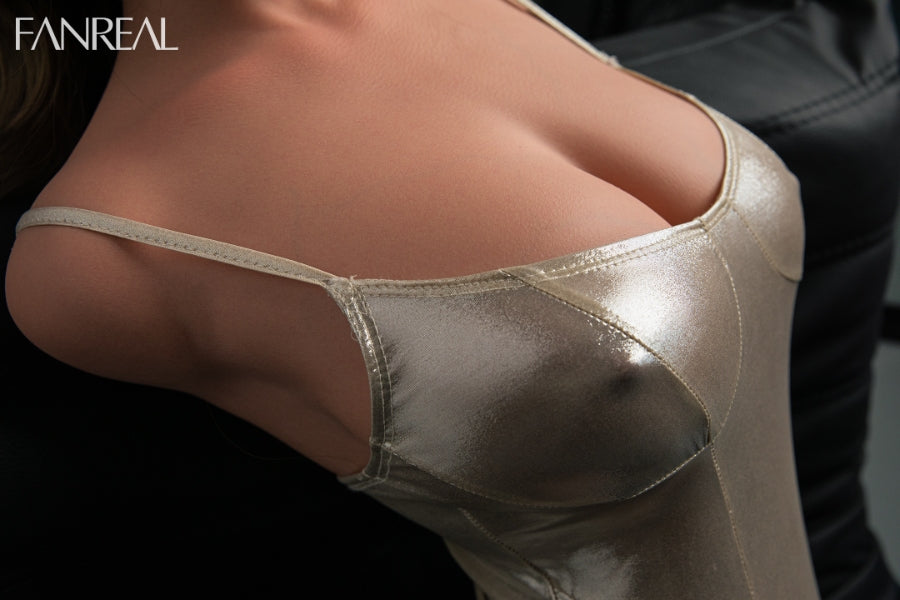 111cm/3ft8 F-cup Real Skin Texture Silicone Torso Sex Doll – Manddy ROS Tan