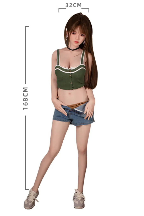 160cm/5ft3 D-cup Silicone Head Sex Doll -  A25
