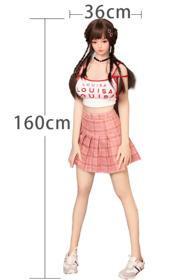 150cm/4ft11 D-cup Silicone Head Sex Doll -  A6 Yui