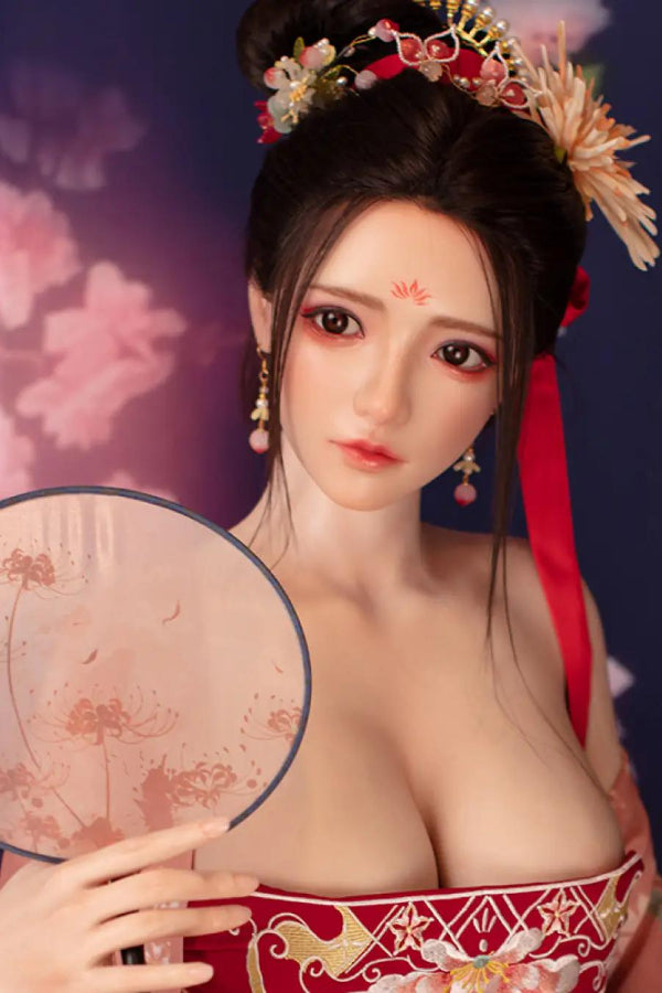 150cm/4ft11 D-cup Silicone Head Sex Doll -  A34 Qi