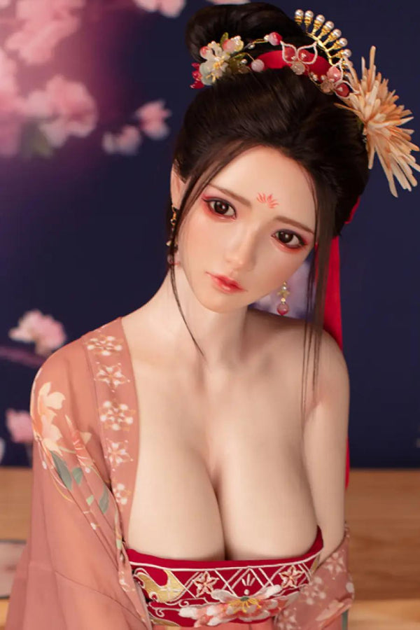 150cm/4ft11 D-cup Silicone Head Sex Doll -  A34 Qi