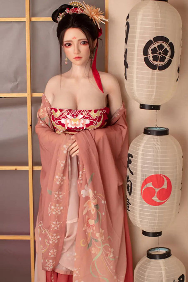 150cm/4ft11 D-cup Silicone Head Sex Doll -  A34 Qi