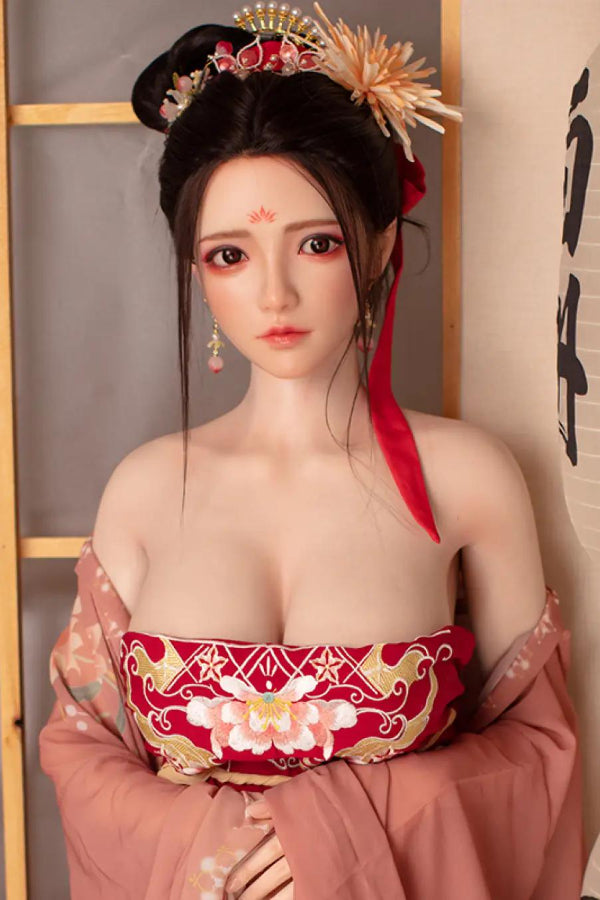 150cm/4ft11 D-cup Silicone Head Sex Doll -  A34 Qi