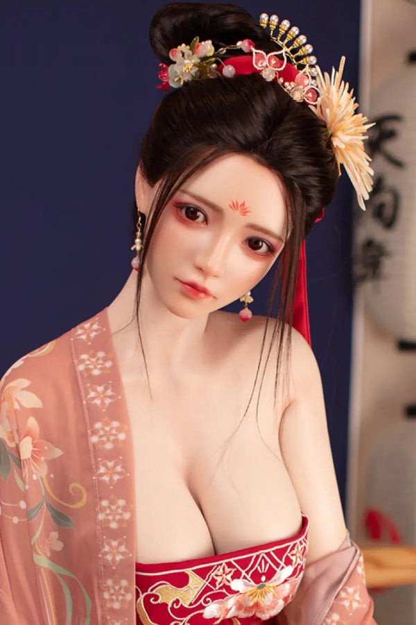 150cm/4ft11 D-cup Silicone Head Sex Doll -  A34 Qi