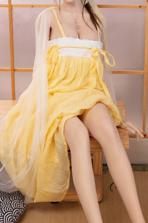160cm/5ft3 D-cup Chinese Silicone Head Sex Doll - Wennie