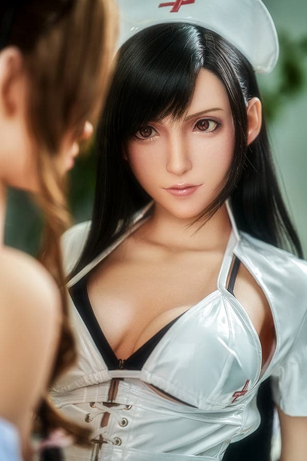 167cm/5ft6 D-cup Final Fantasy VII Cosplay Game Silicone Sex Doll - Tifa