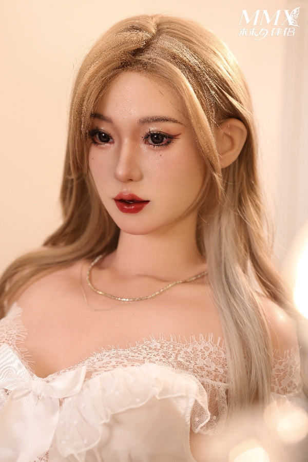 163cm/5ft4 A-Cup Full Silicone Blonde Sex Doll - MengFan