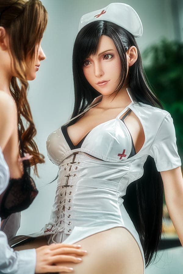167cm/5ft6 D-cup Final Fantasy VII Cosplay Game Silicone Sex Doll - Tifa