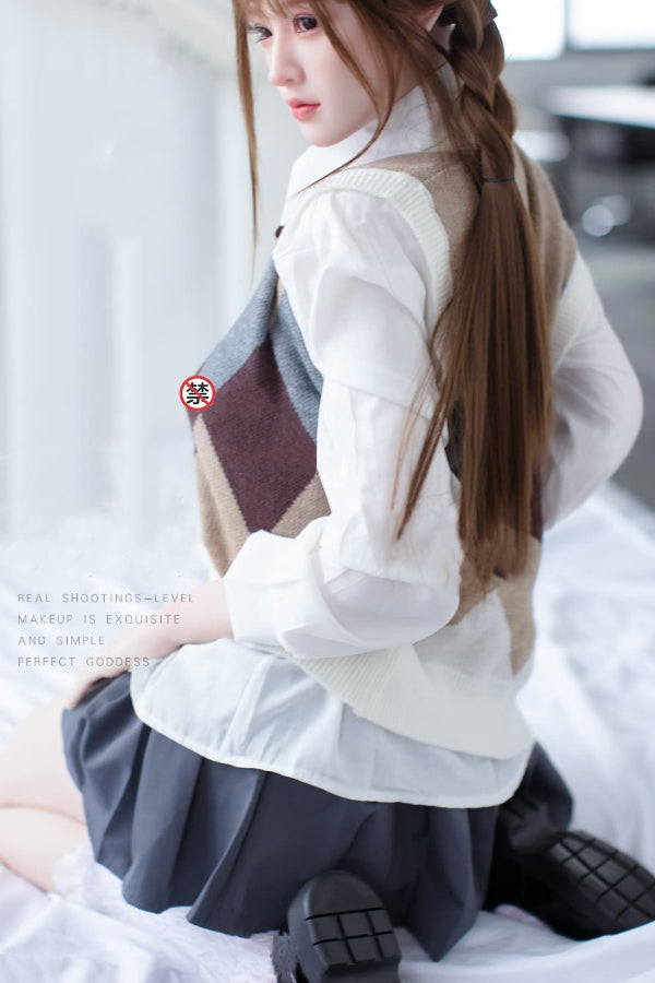 150cm/4ft11 D-cup Japanese Silicone Head Sex Doll -  A35 Sora